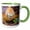 Green/White, variant on 3drose, Galapagos Land Iguana, Galapagos Islands, Ecuador, 15oz Mug