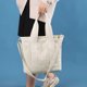thumbnail image 3 of Bolso de mano para mujer, bolso de lona de gran capacidad para axilas, correa ajustable de Color sólido, neceser de maquillaje ligero con varios compartimentos, 3 of 4