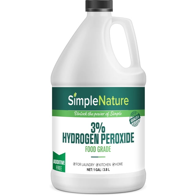 Solución de peróxido de hidrógeno SimpleNature al 3% de grado alimenticio, 1 litro