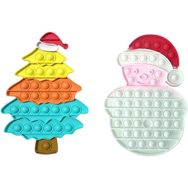 Set de juguetes juguetones HUOGUO, árbol de Navidad, muñeco de nieve, alivio del estrés