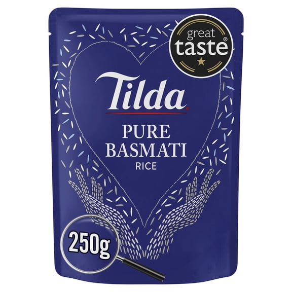 Tilda Pure Steamed Basmati Rice Classic 250G, Imported from Britain