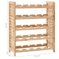 thumbnail image 4 of vidaXL Wine Rack for 25 Bottles Solid Walnut Wood 63x25x73 cm, 4 of 5