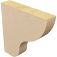 thumbnail image 5 of 2"W x 10"D x 10"H Thin Greensboro Rough Cedar Woodgrain TimberThane Corbel, Primed Tan, 5 of 6