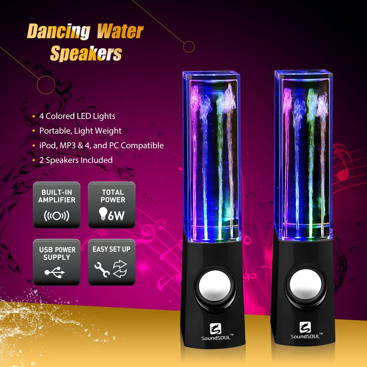 dancing water speakers walmart