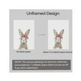 thumbnail image 2 of WFSposter Flower Crown Bunny Framed Canvas Wall Art Art Studio, 18x24 Natural, Cute Animal Art for Wall Decor Home Decoration, 2 of 7