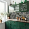 thumbnail image 6 of Mi Alma Black White Vintage Flower Peel & Stick Tiles - Vinyl Backsplash 8x8, 6 of 14