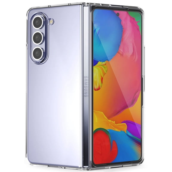 Clear Case for Galaxy Z Fold 5, Transparent Phone Hard Shell Cover for Samsung Z Fold5 2023
