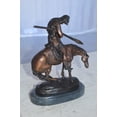 thumbnail image 2 of Nifao End of the Trail by James Fraser statue - replica – Home Decor Sculpture, 7"L x 3"W x 9"H, 2 of 13