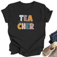 thumbnail image 4 of Ladies Fun Graphic T Shirt Cute Cartoon Printed T Shirt Color, 4 of 4
