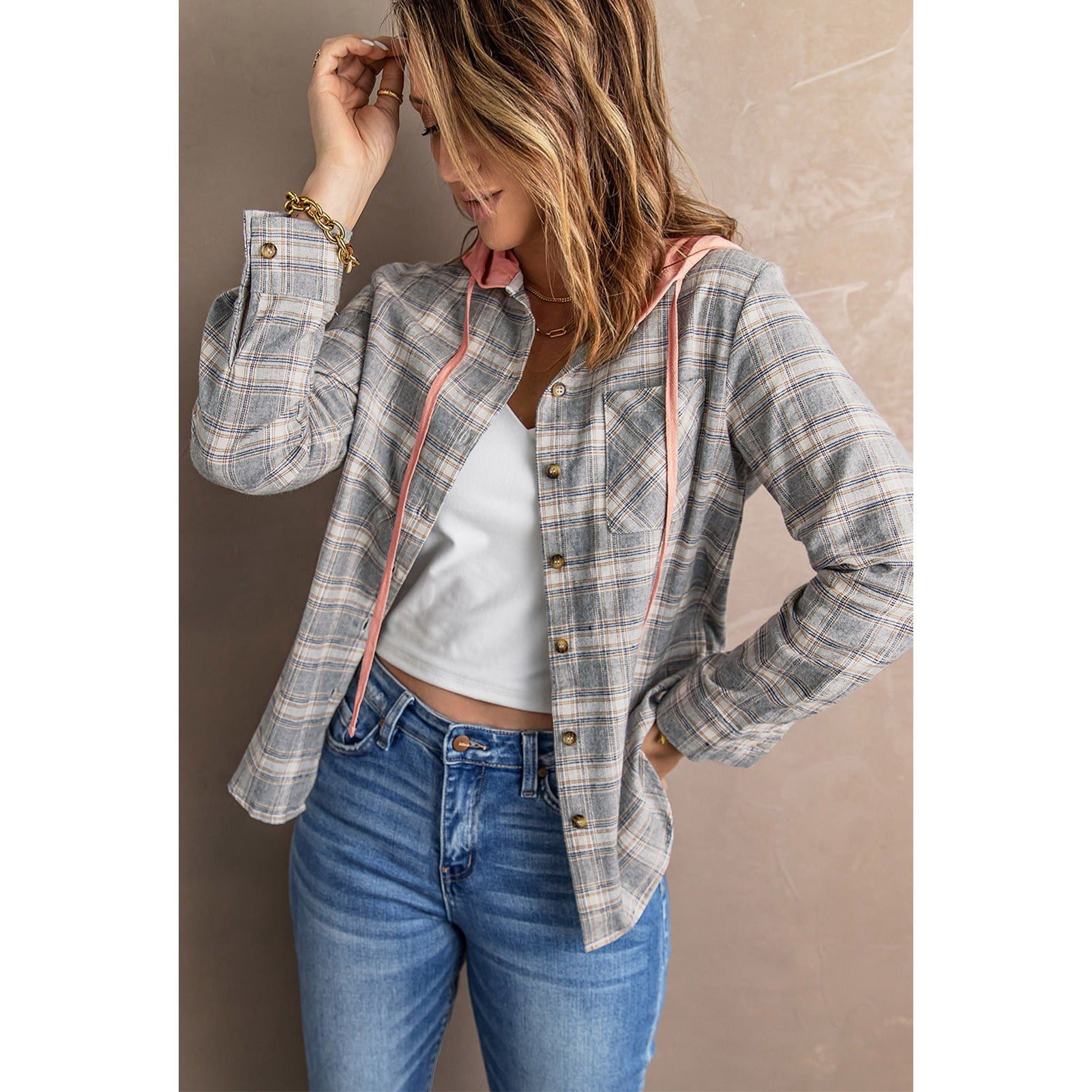 Veste de Chemise a Capuche Chemise a Carreaux a Capuche Manteau Chemise a Carreaux Manteau Chemise a Carreaux Remarquable Clarte Walmart