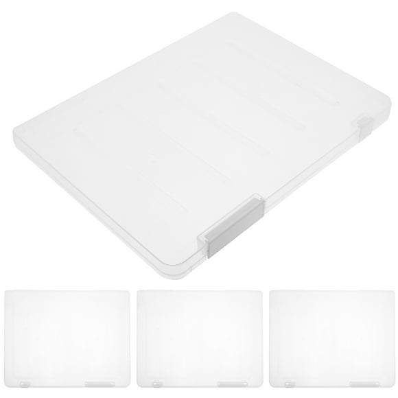 BESTYASH 4Ud Caja Organizadora De Documentos Transparente De Material PP Para Almacenamiento Y