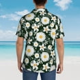 thumbnail image 6 of Disketp Hawaiian Shirts For Men,White Daisies And Bee Print Mens Casual Short Sleeve Button Down Shirts Beach Shirt, 6 of 8