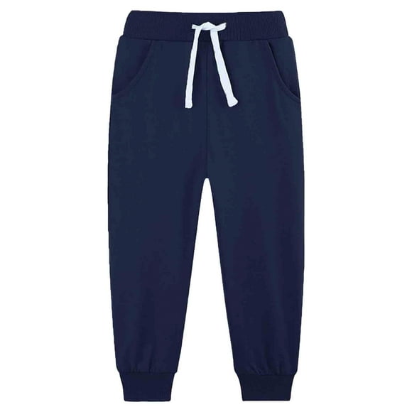 dmqupv Sweatpants For Boys Boys Sweatpants Joggers Cotton Athletic Sweatpants Kids Youth Joggers Pants With Pocket Drawstring Navy,Size for 10-12 Years