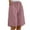 Pink, variant on LIaqionyy Womens Knee Length Shorts Casual Summer 2024 Trendy Elastic Waist Wide Leg Shorts with Pockets Striped Shorts