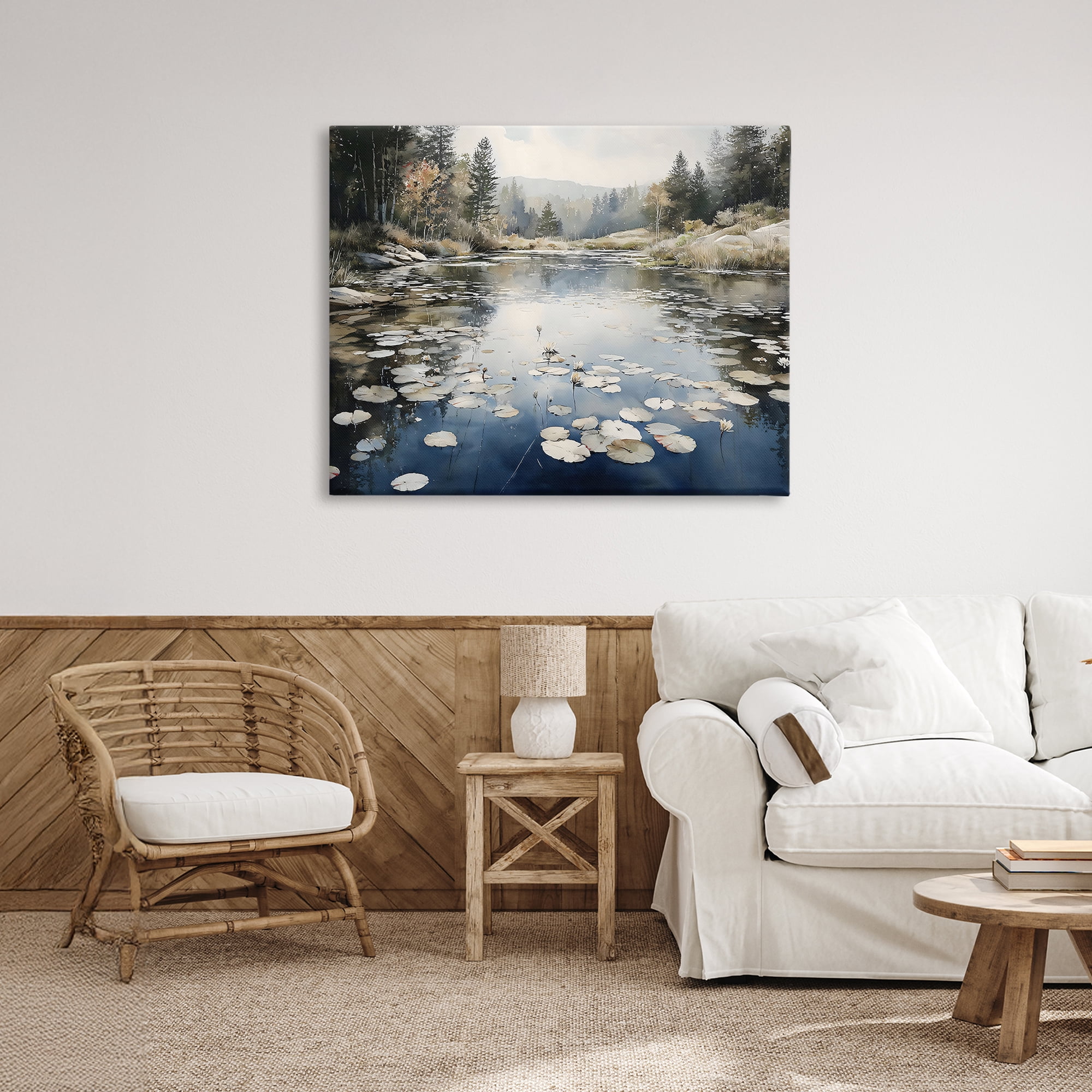 Stupell Industries Still Pond with Morning Reflections Canvas Wall Art, design by Franklyn Gregory