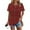 Red, variant on Women's Casual Fashion Round Neck Plaid Printed Pleated Short Sleeve T-Shirt Top, Checkered Pattern Blouse with Pleated Detail for Casual Chic Style,Gray,3XL