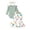 Green, variant on KAUOD Baby Girls Ribbed Knit Outfits 3 Piece Ruffle Long Sleeve Bodysuit Print Flared Pants Headband Spring Cute Set