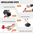 thumbnail image 5 of Adjustable Traffic Cones with Fillable Base, 4-Pack – 8FT Safety Chain for Parking Lot, Road Construction & Warning Barriers (Red/White), 5 of 7