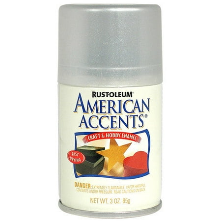 AmericanAccents 3 Oz Silver Metallic Craft & Hobby Spray Enamel 209678 (Set of 6)