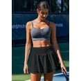 thumbnail image 5 of Pinspark Womens Tennis Skirt V-Waisted Pleated Athletic Skort Flowy Quick Dry Golf Skirts with Pockets Shorts, 5 of 6