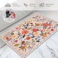 thumbnail image 3 of CCTFS Area Rugs for Living Room Bedroom Dining Room, Machine Washable Large Print Boho Vintage Tribal Aesthetic Carpet, Stain Resistant Floor Cover, Non Slip Low Pile Kitchen Rugs (Flower 2x3ft), 3 of 5
