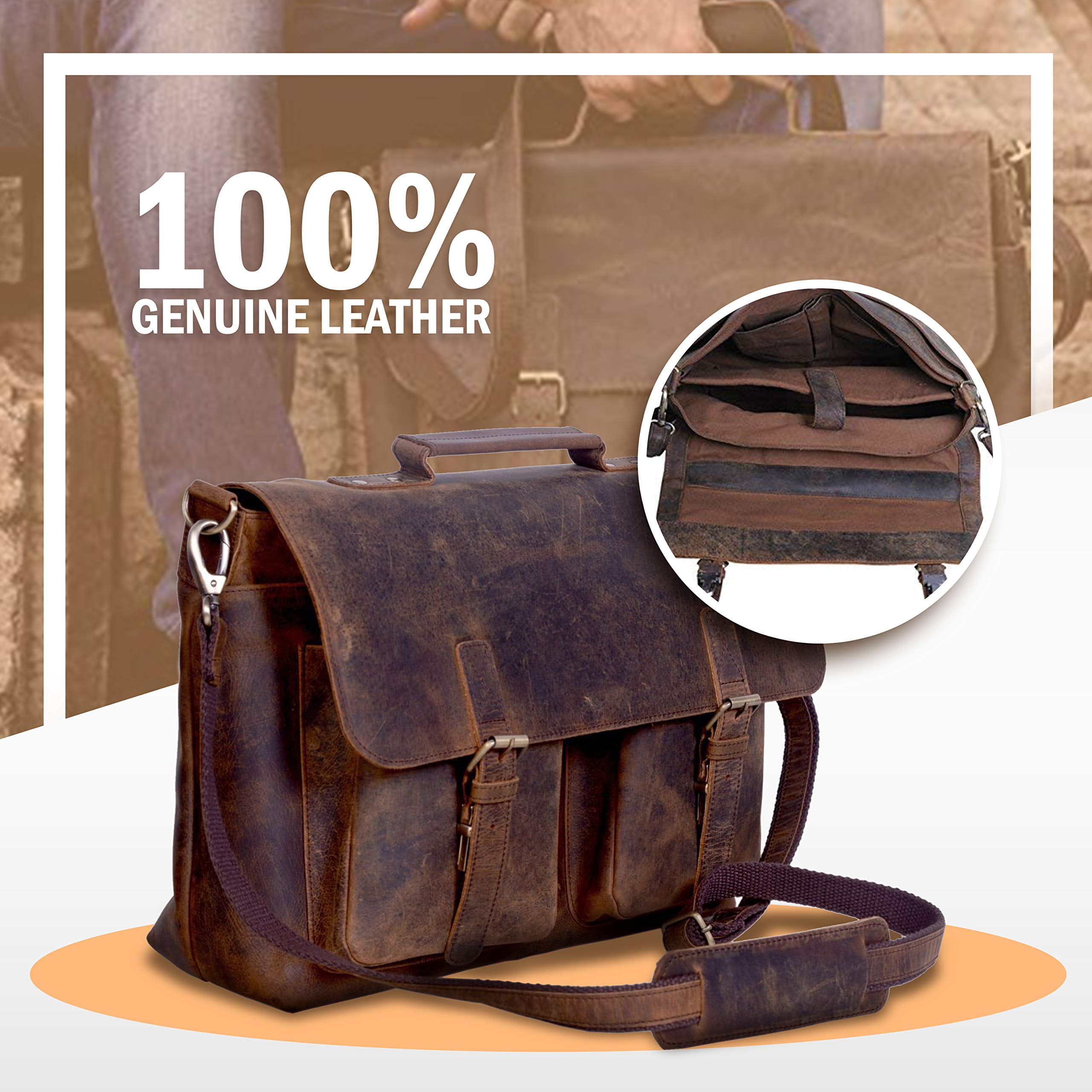 komalc leather messenger bag