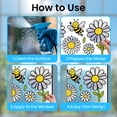 thumbnail image 3 of Static Window Clings Daisies and Bees 1 Sheet Reusable Window Decals Glass 47.24" x 11.8" Removable Double Sided Window Sticker, 3 of 7