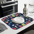 thumbnail image 5 of Microfibre Drying Mat for Kitchen Pioneer Dish Drying Drainer Mat Absorbent Colorful Floral Drying Mat Washing Up for Glass, Plate & Cup 16inch X 18inch, 5 of 7