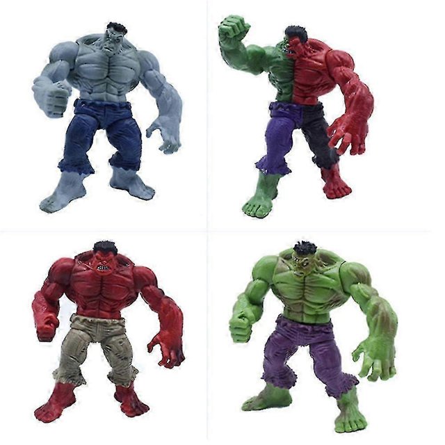 2026 4pcs/set Superhero Hulk Figure Toy Multi Color Hulk Action Figures Collectible Model Toys Kids Boys Gifts