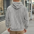 thumbnail image 4 of cfhntfmh Mens Sherpa Fleece Hoodies Pullover Big and Tall Casual Hooded Fall Winter Solid Color Warm Sweatshirt Clothes（Gray,X-Large), 4 of 7