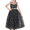 Black, variant on Girls Dress Off White Silver Sequin Star Diamond Waist Wedding Party 14 Years