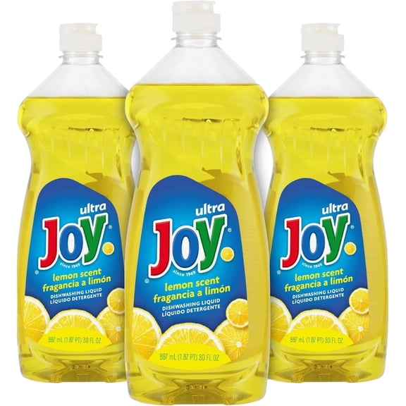 JOY Ultra Dish Soap Liquid Lemon Fresh Scent - 30 Fl. Oz - Pack of 3