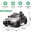 thumbnail image 3 of BMW M4 24V Kids Ride On Toy Car with Remote Control, Toddler Electric Car with 3 Speeds,USB,MP3,Bluetooth,LED Lights,Battry Powered Ride On Car For Kids Aged 2+,Silver, 3 of 7