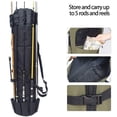 thumbnail image 4 of Soidarity Bolsa para caña de pescar, 5 bastones, estuche de transporte, soporte de almacenamiento, multifunción, gran capacidad, trabajo Pescar Negro, 4 of 6