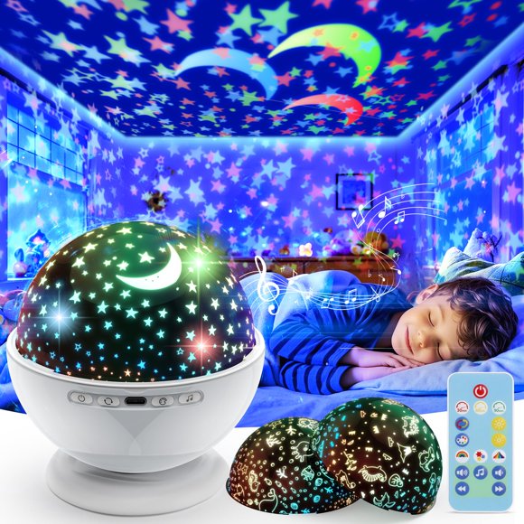 Proyector de luz nocturna BAISIQILB con control remoto y temporizador