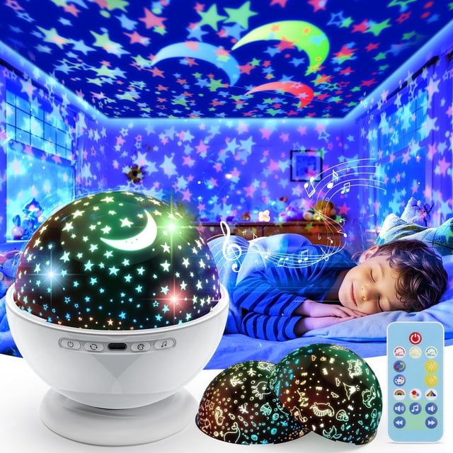 Proyector de luz nocturna BAISIQILB con control remoto y temporizador