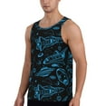 thumbnail image 2 of Easygdp Spacecraft Men's Tank Top, Sleeveless Muscle T Shirts, Breathable, Quick-Dry, Loose for Gym, Running, Fitness - 3X-Large, 2 of 9