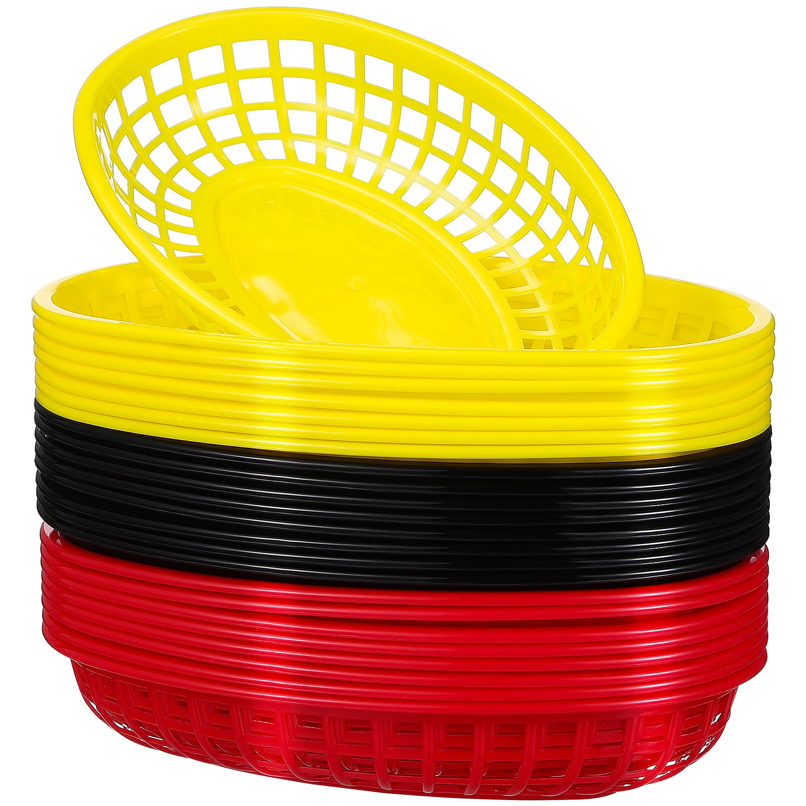 24Pcs Fast Food Basket Bread Baskets Food Serving Tray for Party Picnic