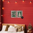 thumbnail image 3 of Stupell Industries Vintage Ornaments & Tree Border 2 Piece White Framed Giclee Art Set, design by Yen, 20 x 16, 3 of 8