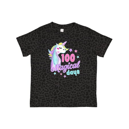 

Inktastic 100 Magical Days with Unicorn and Stars Gift Toddler Toddler Girl T-Shirt