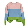 thumbnail image 2 of Xcmzpl Women's Sweatshirts Plus Size Solid Color Crewneck Sweatshirt Holiday Pullover Tops Comfort Long Sleeve T-shirts Early Fall Fashion, 2 of 3