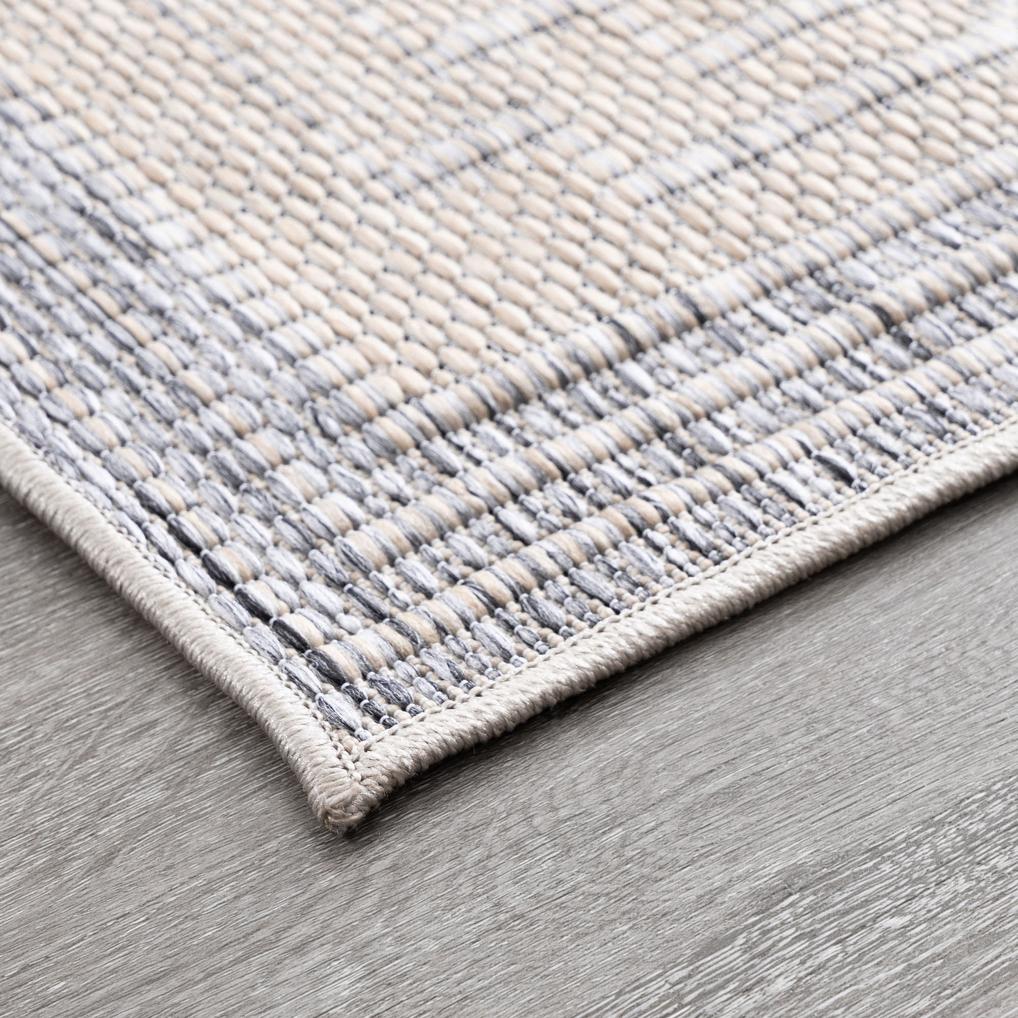 Bliss Rugs Bailey Transitional 5' x 7' Natural and Gray Indoor Outdoor Area Rug