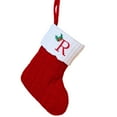 thumbnail image 2 of Hmgxay Christmas Letter Socks, Personalized Embroidered Stockings with Festive Design, Knitted Holiday Booties for Decoration, Cute Custom Initial Holiday Socks for Family, 2 of 6