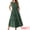 Army Green, variant on DARING DIVA Sleeveless Crewneck Tiered Casual Midi Dress M Army Greens