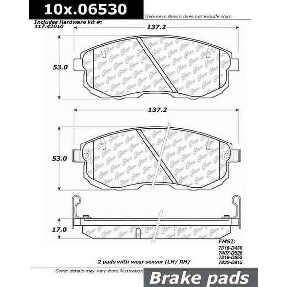 Centric (103.06530) Brake Pad, Ceramic