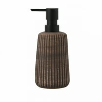 ACDANC Ceramic Lotion Dispenser,Hand Soap Dispenser,Refillable Shampoo Dispenser,Bathroom Kitchen - Dark Brown - 400ml/14oz