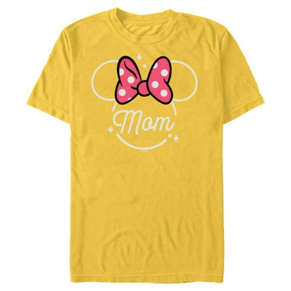 Disney Minnie Mouse Mom Head Icon Magic Mother’s Day - Short Sleeve Blended T-Shirt for Adults - Customized-Yellow