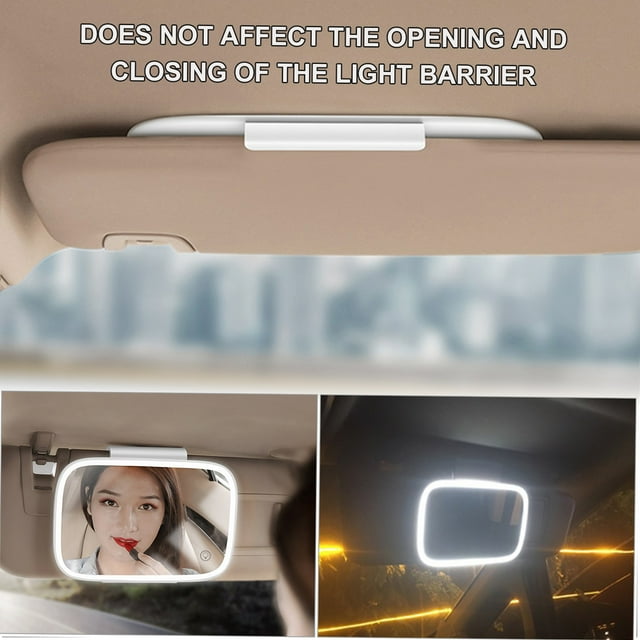 Pare-Soleil de Voiture, Miroir de Maquillage Cosmétique à Led avec Pare-Soleil Réglable