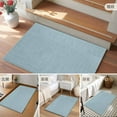 thumbnail image 6 of Haze Blue 2x3 Door Mat Rug, Farmhouse Burlap Solid Blue Color Modern Linen Texture Non-Skid Rubber Backing Large Rectangle Rugs - Living Room Bedroom Home Office, Indoor Floor Carpets Washable Rug, 6 of 9
