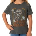 thumbnail image 3 of Star Wars Girls' Vintage Chewbacca Retro Characters Design Kids Youth Graphic T-Shirt, 3 of 5